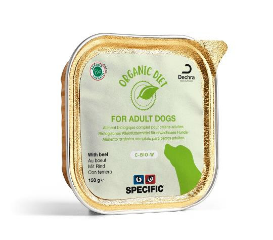 C-BIO-W Organic Beef Våtfoder - 5 x 150 g