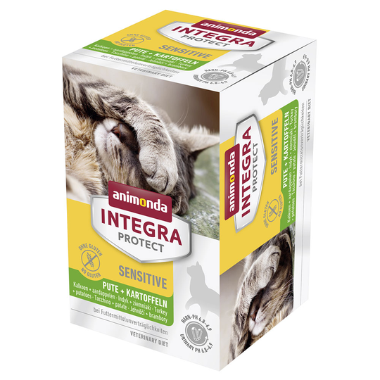 Ekonomipack: Animonda Integra Protect Adult Sensitive 24 x 100 g - Kalkon & potatis