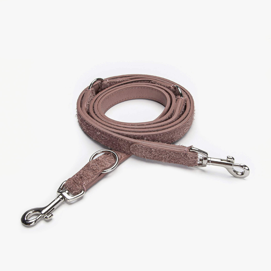 Justerbart Hundkoppel Hofgarten Läder 200 cm Rosé - Cloud7 S