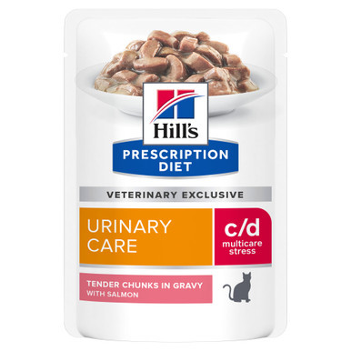 Prescription Diet Feline c/d Multicare Urinary Stress Våtfoder Lax - 12 x 85 g