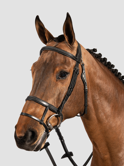 Equiline Capezzina Dubbel Nosgrimma - Svart