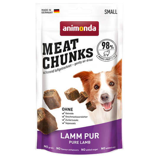 Animonda Meat Chunks Small - Ekonomipack: 4 x 60 g Lamm pur