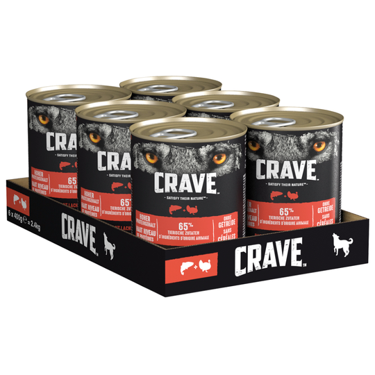 Ekonomipack: Crave Adult hundfoder 24 x 400 g - Salmon & Turkey