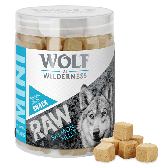Wolf of Wilderness Mini RAW Snacks (frystorkat) - Laxfilé (50 g)