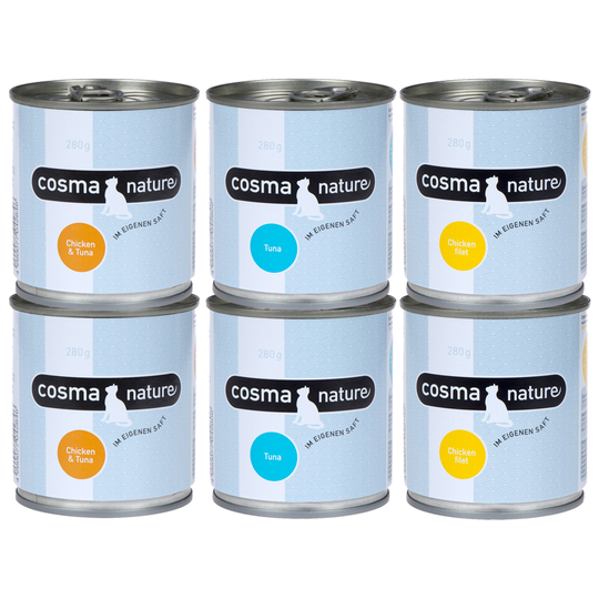 Cosma Nature blandat provpack - 6 x 280 g Blandpack: 6 sorter