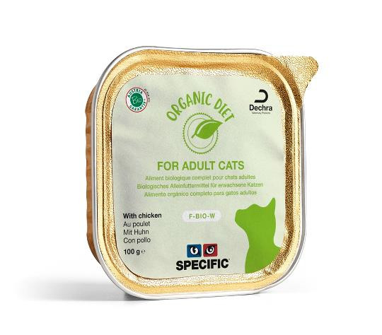 F-BIO-W Organic Chicken Våtfoder till Katt - 8 x 100 g