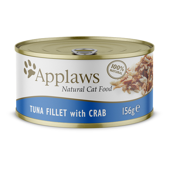 Applaws kattmat i buljong 6 x 156 g - Tonfisk & krabba
