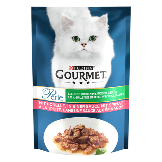 Gourmet Perle 26 x 85 g - Öring & spenat