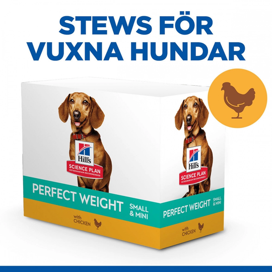 Hill's Science Plan Canine Adult Small & Mini Perfect Weight Stew Chicken 12x80 g