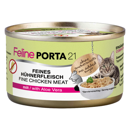 Ekonomipack: Feline Porta 21 24 x 90 g - Kyckling med aloe - spannmålsfritt