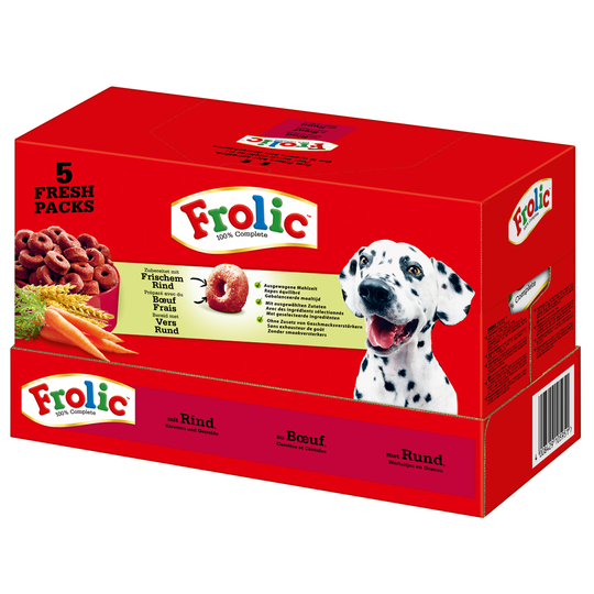 Frolic Complete Oxkött, morötter & spannmål - 7,5 kg