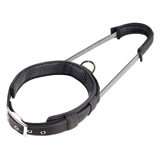 PatentoPet® Sport halsband, svart - Stl. M: 37 - 47 cm halsomfång