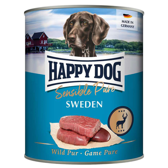 Happy Dog Sensible Pure 6 x 800 g - Sweden (vilt pur)