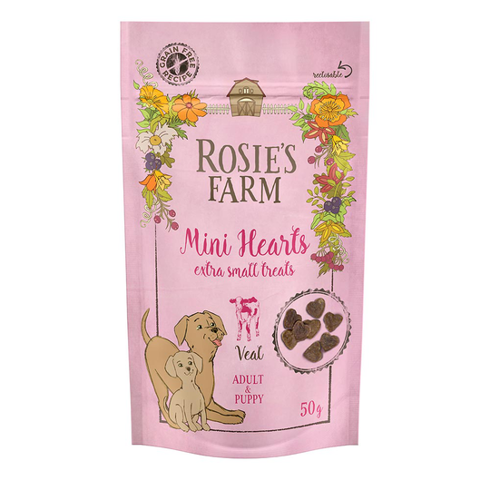 2 + 1 på köpet! Rosie's Farm hundgodis - Puppy & Adult Veal (150 g)