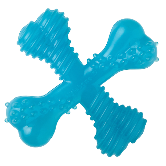 Nylabone Puppy X-Bone tuggleksak - L 9 x B 9 x H 3,5 cm