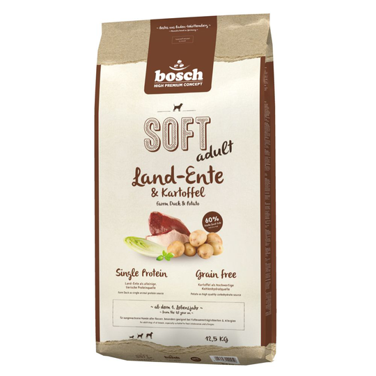 Ekonomipack: 2 respektive 3 påsar bosch till lågpris! - Soft Anka & potatis (2 x 12,5 kg)