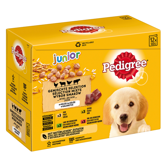 Pedigree Junior Pouch Multipack - 12 x 100 g
