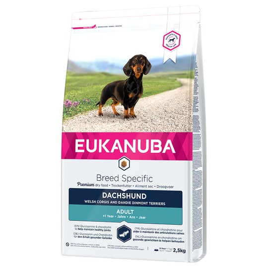 Eukanuba Adult Breed Specific torrfoder till sparpris! - Dachshund / Tax (2,5 kg)
