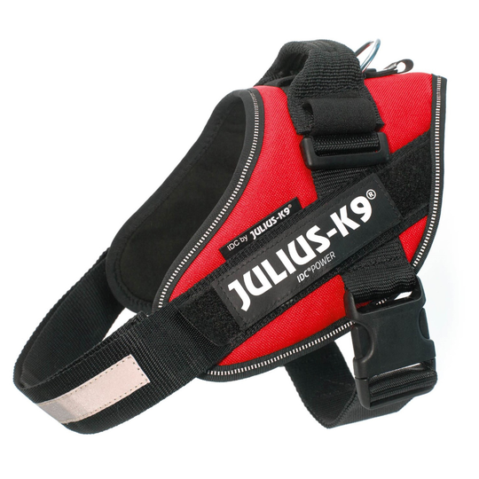 JULIUS-K9 IDC®-Powersele röd - Stl. 0: bröstomfång 58 - 76 cm