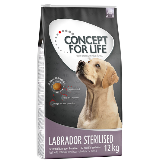 Ekonomipack: 2-4 påsar Concept for Life - Labrador Sterilised (2 x 12 kg)