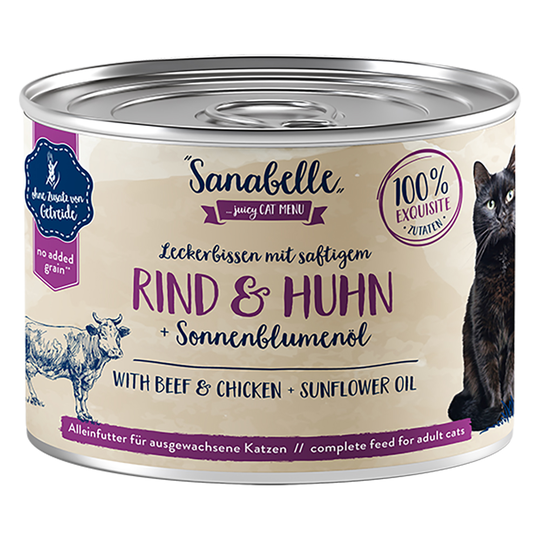 Ekonomipack: Sanabelle All Meat 12 x 195 g - Nötkött & kyckling