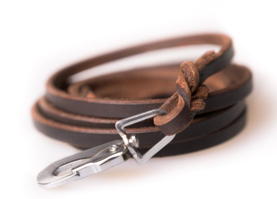 Leather Leash - XS / Brown