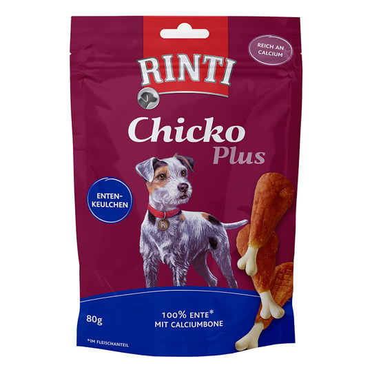 RINTI Chicko Plus ankklubbor - Ekonomipack: 12 x 80 g