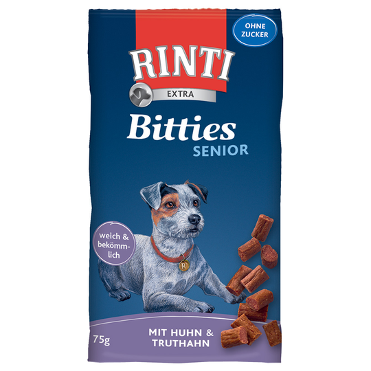 RINTI Extra Bitties Senior - Ekonomipack: 2 x 75 g