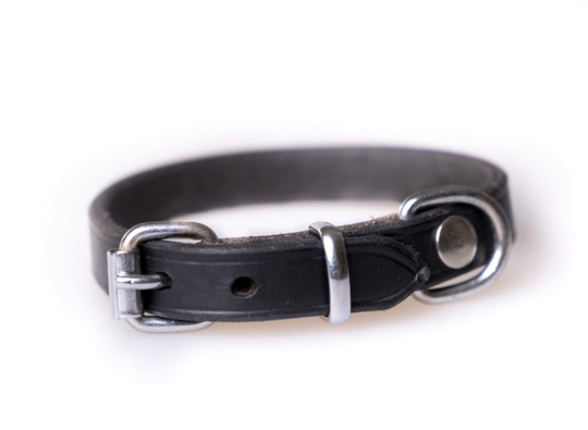 Leather Collar - 30 / Black