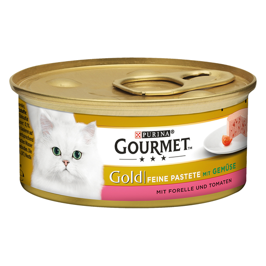 Ekonomipack: Gourmet Gold Fine Paté 48 x 85 g - Öring & tomat