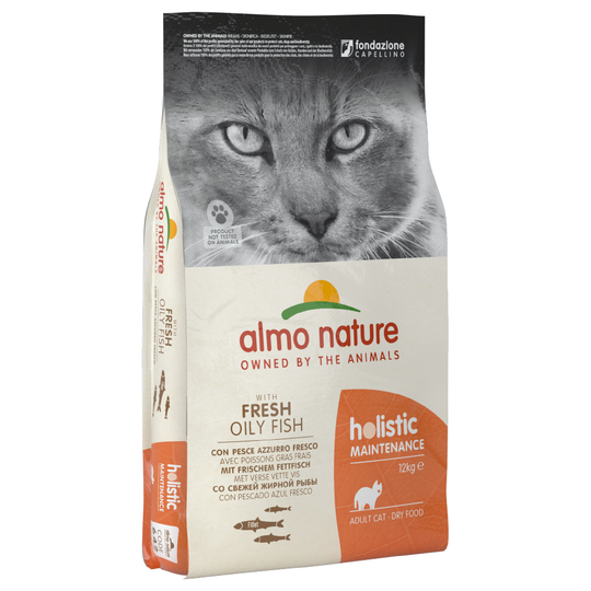 Ekonomipack: 2 x 2 kg / 4 x 2 kg / 2 x 12 kg Almo Nature Holistic - Oily Fish & Rice (2 x 12)