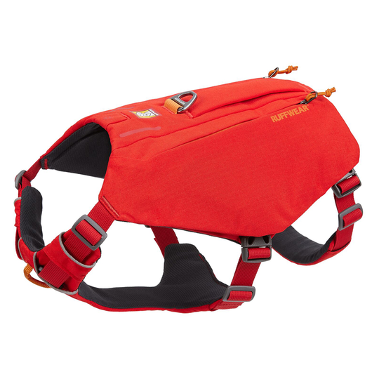 Ruffwear Switchbak Red Sumac hundsele - Stl. L-XL: 81-107 cm bröstomfång