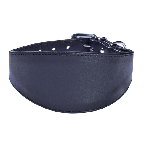 Bobby Levrier Nicky Läderhalsband - Svart (30 cm)