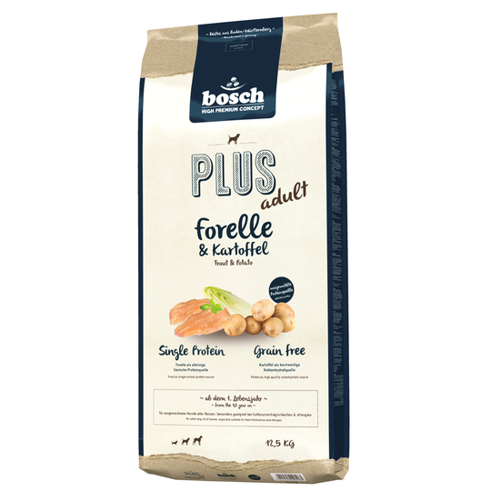 bosch Plus Öring & potatis - Ekonomipack: 2 x 12,5 kg