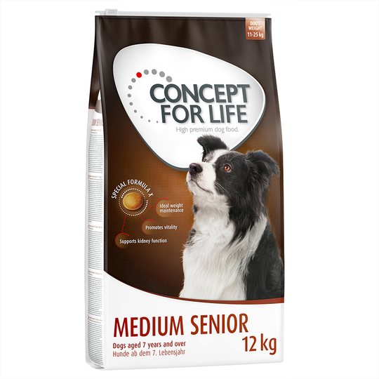 Ekonomipack: 2-4 påsar Concept for Life - Medium Senior (2 x 12 kg)