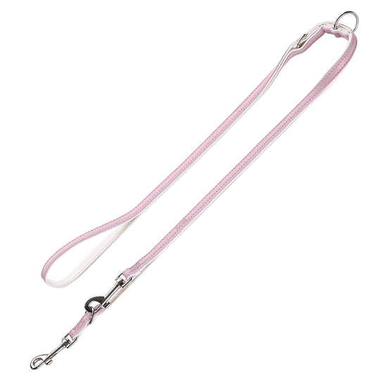 HUNTER Modern Art justerbart koppel, rosa/vitt - 200 cm långt, 11 mm brett